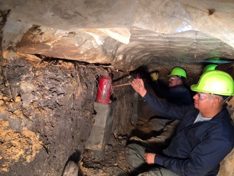 Foundation Repair is dirty work, and very precise. We repaired the foundation of this Texas City home.