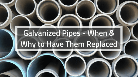 many pipes stacked together with the words galvaniized pipes - when & why to have them replaced