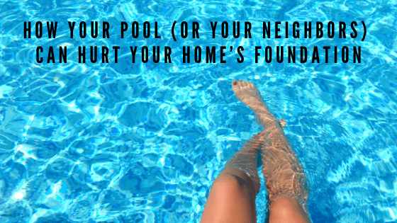 pool causing foundation repair